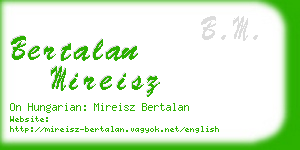 bertalan mireisz business card